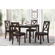 Crossback Dining Set Espresso